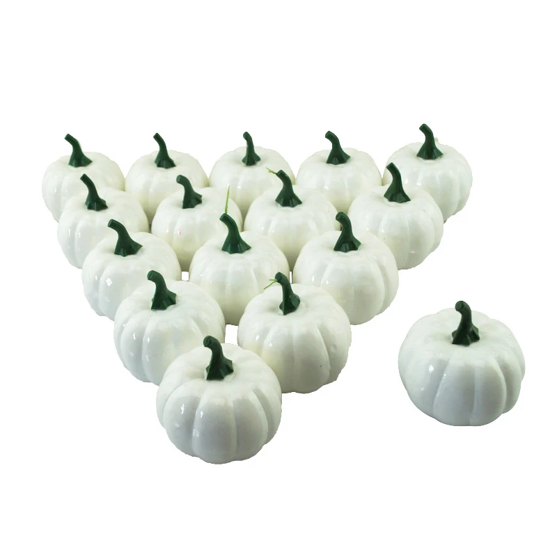 NHBR-16Pcs Хэллоуин Искусственные белые тыквы для Хэллоуина Декор наборы для рисования