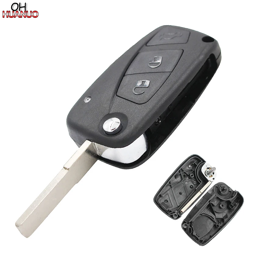 3 Button Folding Remote Key Shell Case Fob For Fiat Punto Ducato Stilo