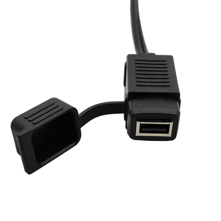 SAE к USB кабель адаптер водонепроницаемый USB зарядное устройство быстрый 2.1A порт со встроенным предохранителем для мотоцикла ATV мобильного телефона планшета gps