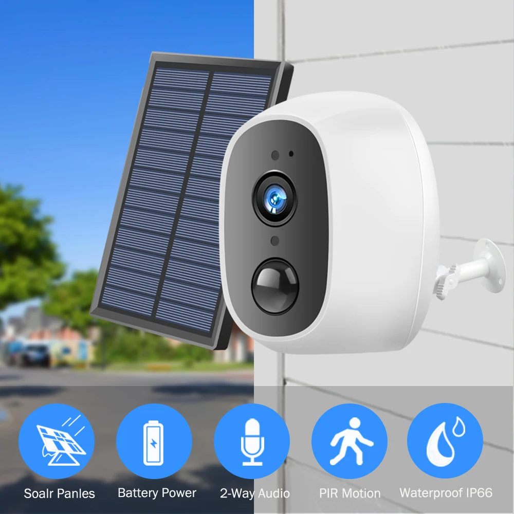 Hismaho Solar Power Charging Wireless WiFi Camera 1080P 2MP HD Outdoor Security IP Camera Surveillance External Solar Panel|Surveillance Cameras| - AliExpress