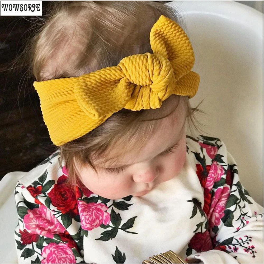 

Baby newborn Corn Grain Bow Headband Newborn Wide Fabric DIY Girl Turban HeadWrap Hair Band Infant Hair Accessories