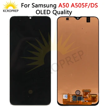 

OLED For Samsung galaxy A50 A505F/DS A505F A505FD Display with frame Touch Screen Digitizer Assembly For Samsung A50 lcd