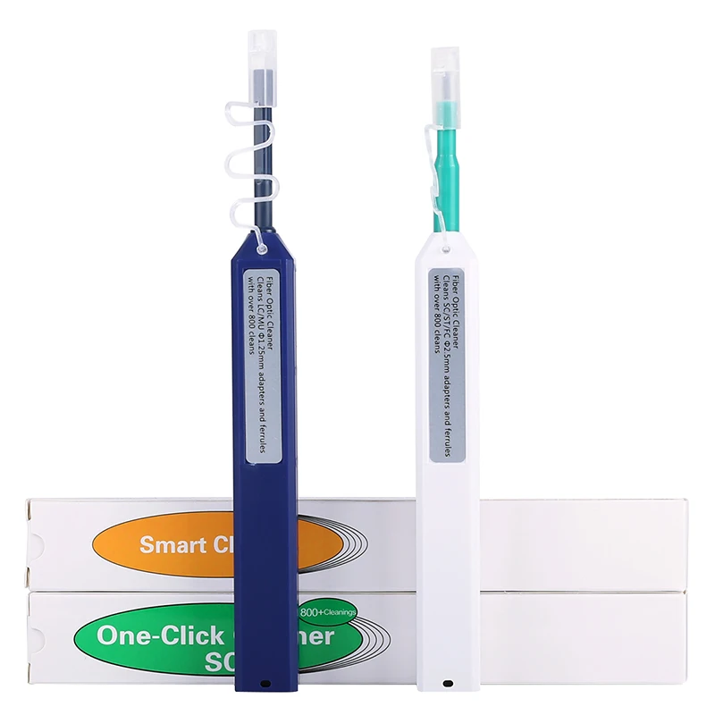 

LC/SC/FC/ST One-Click Cleaner Tool 1.25mm and 2.5mm Fiber Optic Cleaning Pen Universal Connector 800 Cleans Fiber Optic Cleaner