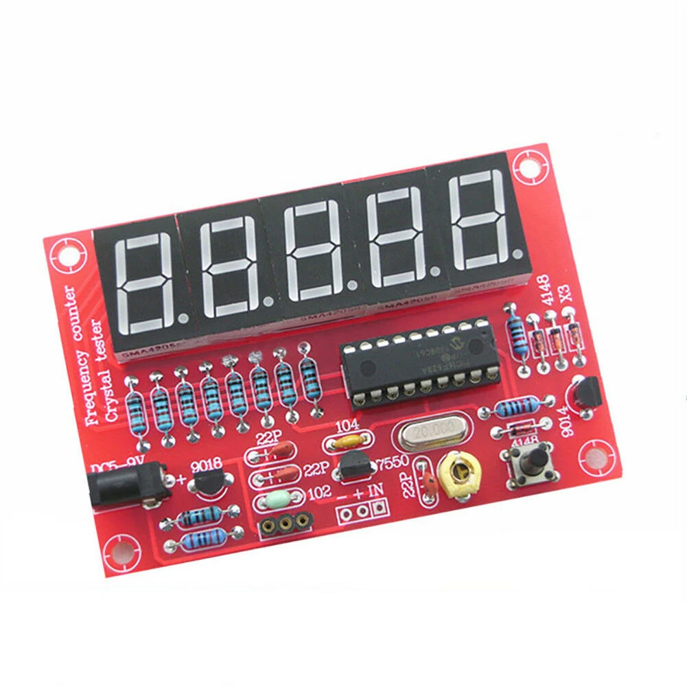 1Hz-50MHz Easy Install Self Assemble Universal Module Board DIY Frequency Meter Kit Crystal Measure Electronic Portable Small |
