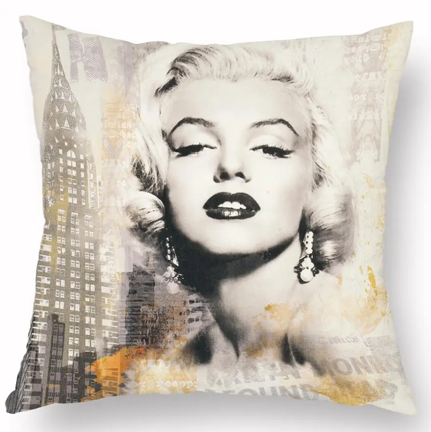 Американское классическое Marilyn Monroe Подушка домашний декор в стиле ретро персонаж звезда пикантная красная помада декоративный, плюшевый Подушка для офиса - Цвет: A2