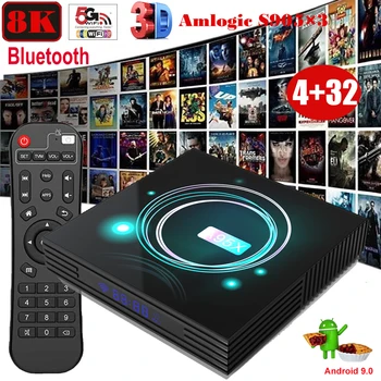 

XGODY Android TV Set Top Box A95 F3 Slim 4K HD Media Player 75fps Smart TV Box S905X 2GB 4GB RAM 2.4G/5G WiFi Global Version