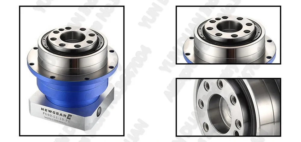 10:1 Ratio Flange Output Planetary Gearbox Reducer 10 Helical Gear Rotating Platform NEMA23 57mm Stepper Motor 8mm Laser Welding