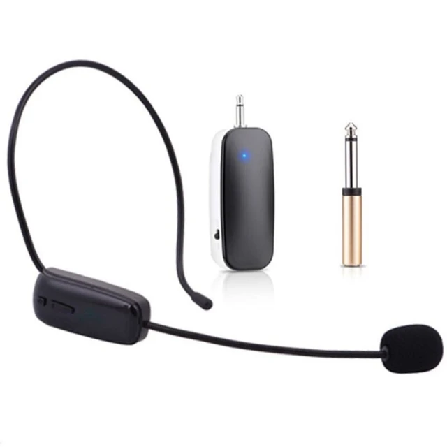Système de microphone sans fil UHF avec microphones serre tête et