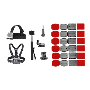 

1x Head Strap Mount/Chest Harness/Selfie Stick for Gopro Hero 6 5 & 12X Surface Mounts + 12X Adhesive Stickers