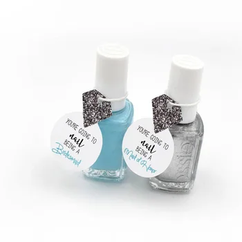 

Personalize Will You Be My Bridesmaid Tags Nail Polish Favor Tags Bridesmaid Favor Tags Wedding Party Gift Tags Diamond Ring Tag