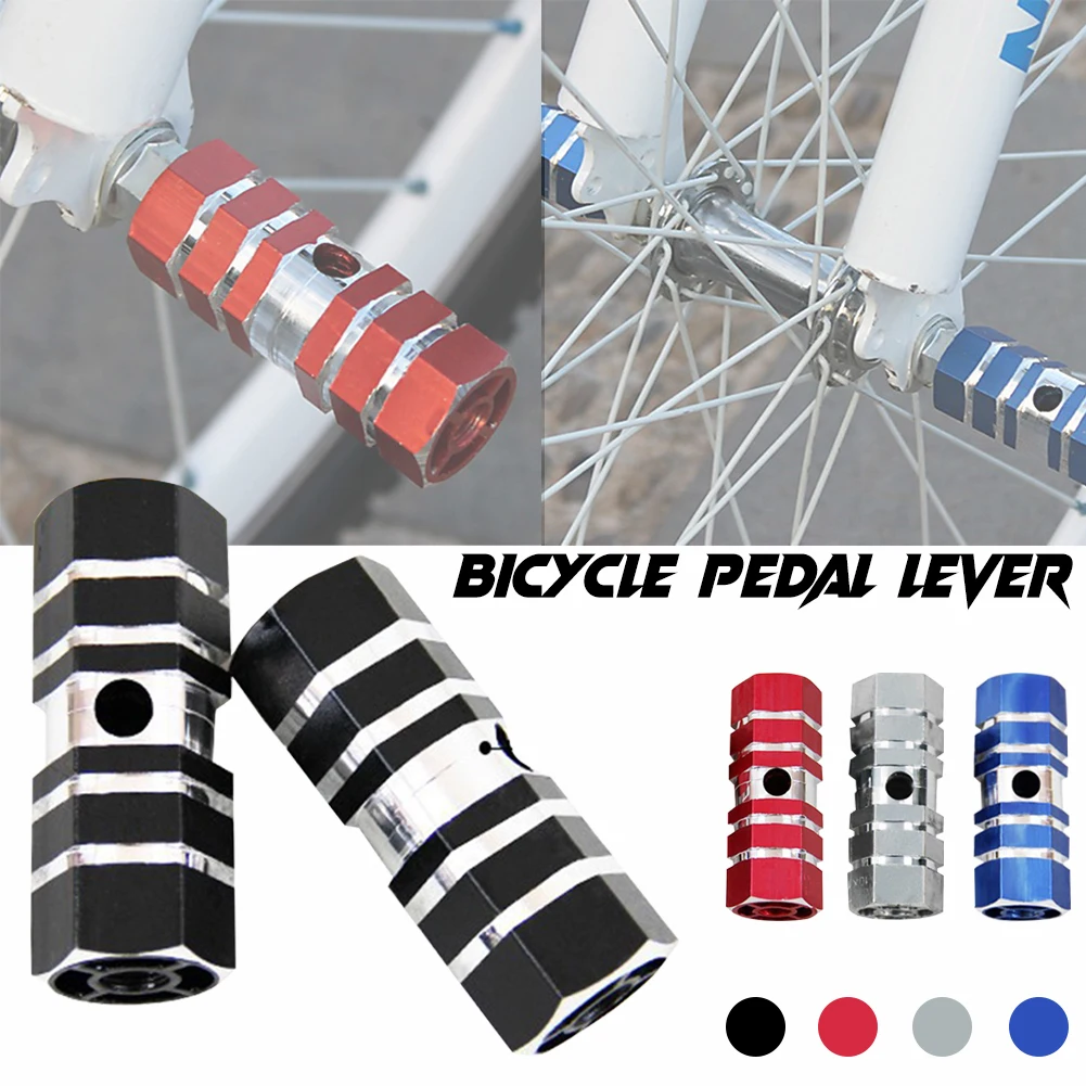 Высокое качество алюминиевый сплав MTB велосипед 1 пара велосипедная педаль Передняя Задняя ось подножки BMX подножка рычаг цилиндр Аксессуары для велосипеда