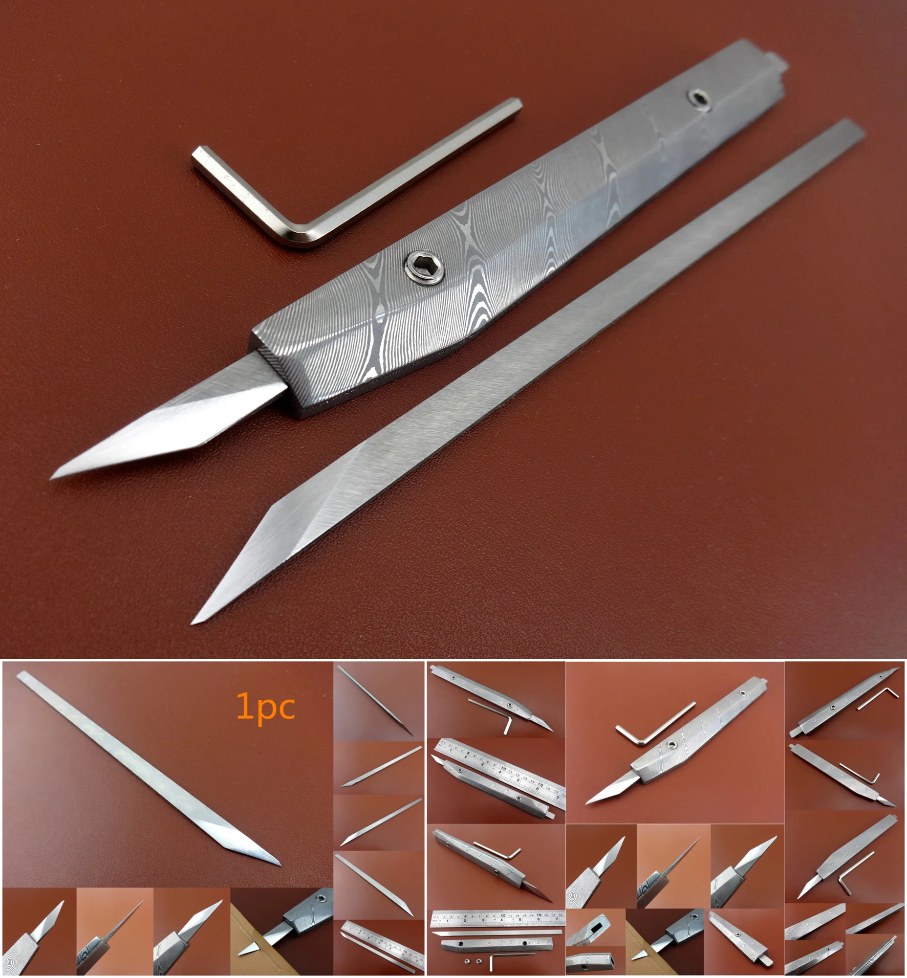 Scalpel for cutting and decorating leather