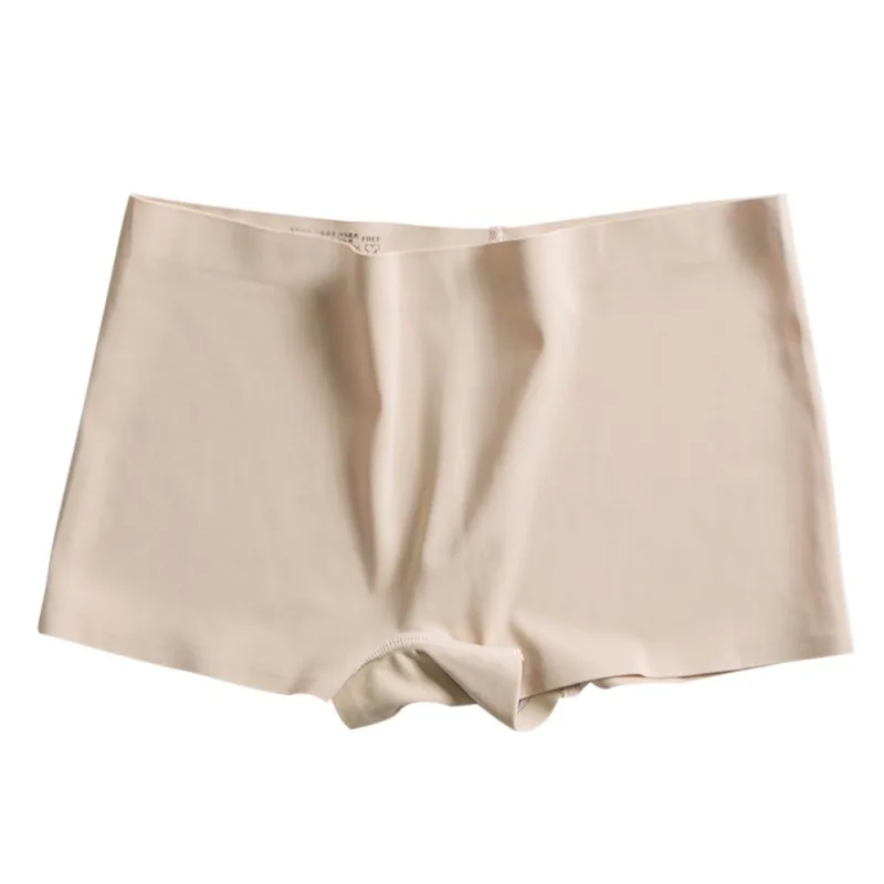 

Women's Ice Silk Safety Shorts Invisible Seamless Solid Boxer Briefs Underwear Boyshort