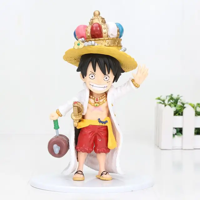 18cm Anime One Piece Luffy With 3 Hats 