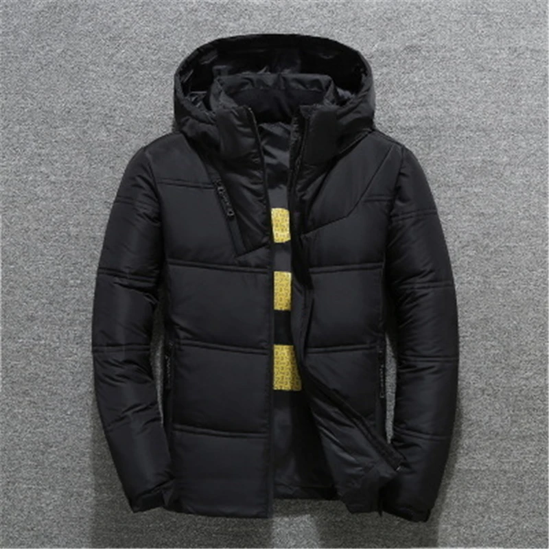 Повседневная одежда, парка Hombre Roupas, мужское пальто, Harajuku, базовые куртки, зимние, большие размеры, Winterjas Heren, модные, однотонные, на молнии, умные - Цвет: black