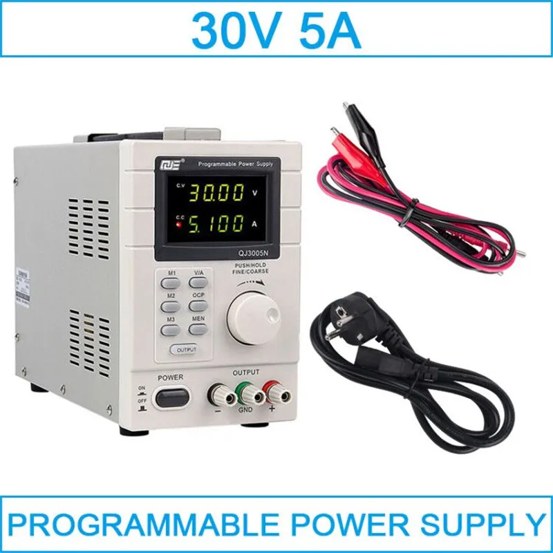

30V 5A Laboratory Adjustable LCD Digital Linear Programmable DC Power Supply 0.01V 0.001A Constant Voltage Current QJ3005N 6KG