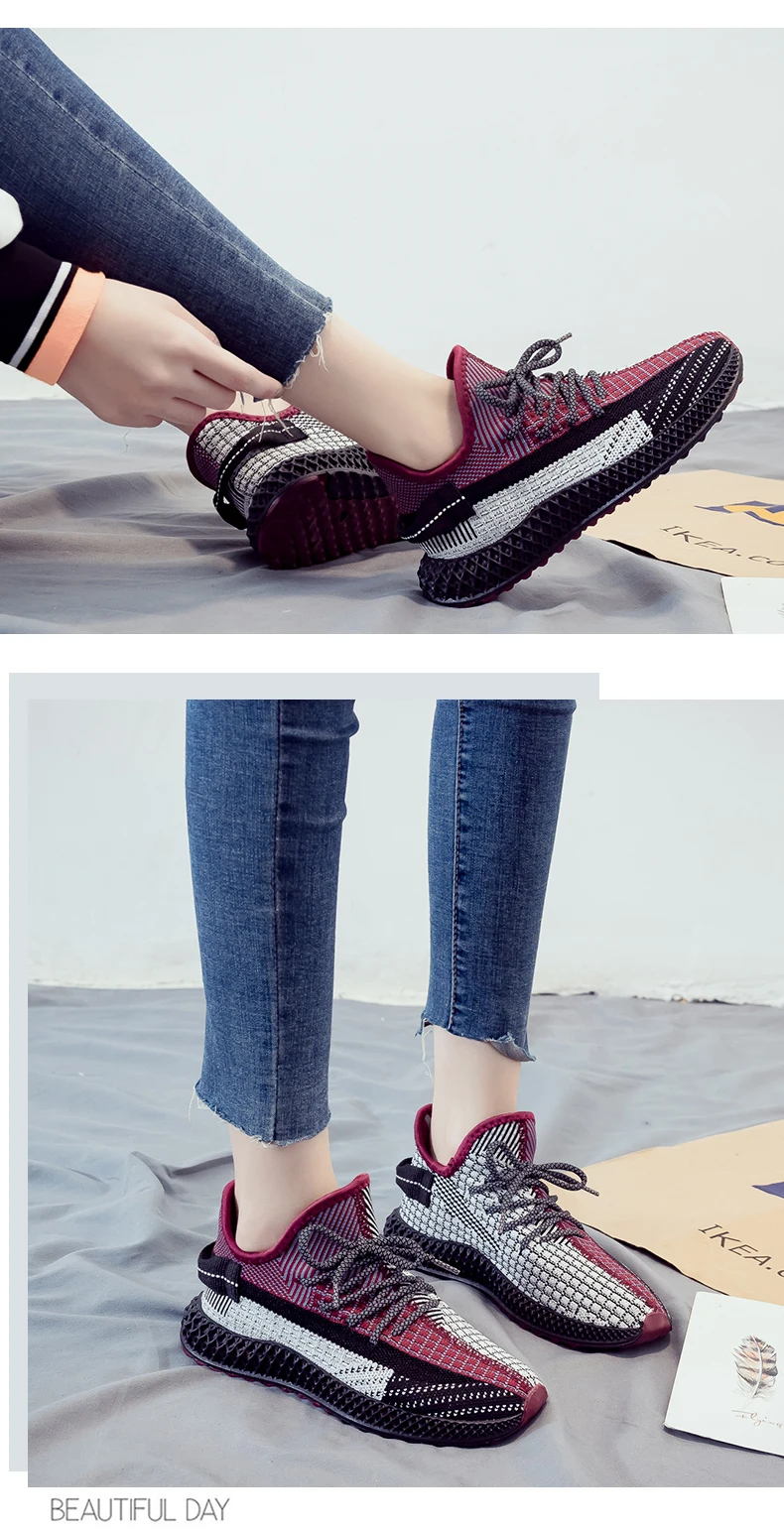 New Sneakers Women Platform Shoes Women Candy colors Casual Flats Breathable Woman Chunky Shoes For Ladies Trainers Femme