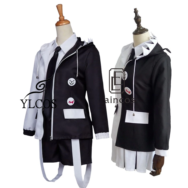 Аниме Danganronpa Monokuma костюм Косплэй равномерное Хэллоуин вечерние унисекс полный