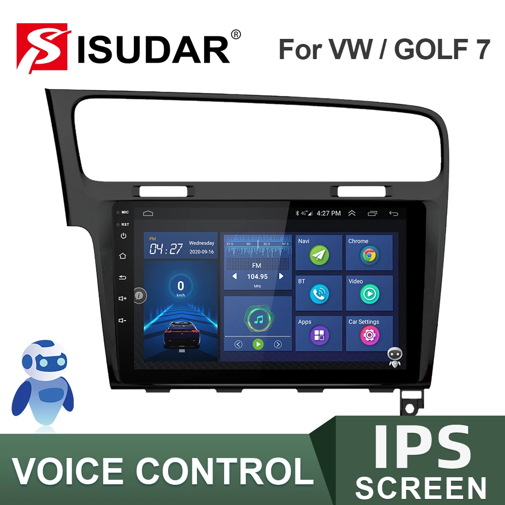 ISUDAR V57S Android Autoradio For VW/Volkswagen/Golf 7 Car Radio with Screen Stereo Receiver IPS GPS CANBUS DVR Camera No 2 Din