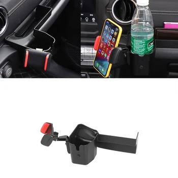 

Co-pilot Armrest Mobile Phone/iPad Holder for Jeep Wrangler JL 2018 2019 Gladiator JT 2020 Car Interior Accessories ABS Black