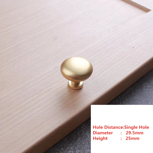 Handles Drawer Cabinet Furniture Kitchen Handles for Cabinet Knob Door Drawer Furniture Kitchen Pearl Golden Simplicity Hardware B3-Single hole