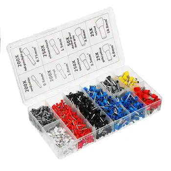 

1200pcs Cold Pressed Insulated Termina Insulated Ferrules Terminal Crimp Terminator Insulated Tubular Terminal Connection Set
