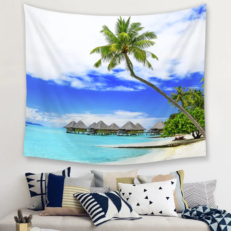 landscape Decorative Tapestries Hanging Wall Tapestries Mandala Bohemian Tapestry Landscape Wallpaper Wall Art Shawl Throw