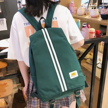 

2020 Xiniu Fashion Women Backpack Nylon Solid Stripe Large Capacity Student Backpack Travel Couple Female Bag рюкзак женский