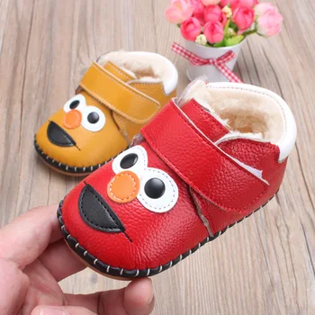

Winter 1 Year Old Baby Toddler Shoes 6-12 Months Genuine Leather Soft Bottom Non-slip Baby Shoes Cotton Shoes