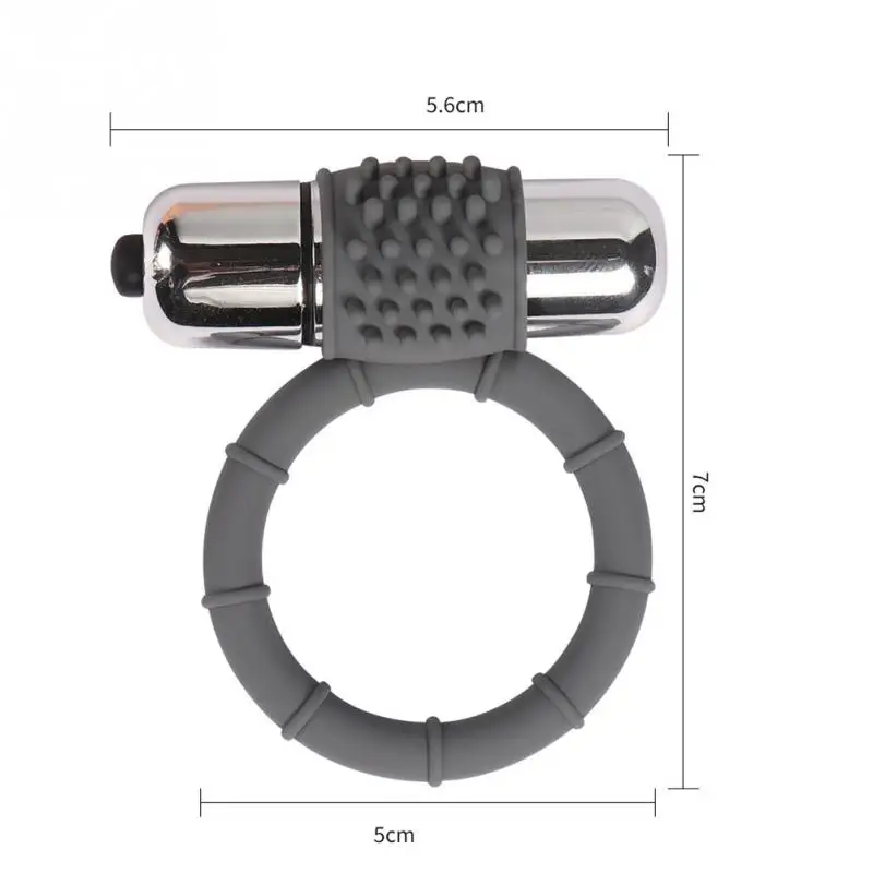 Силиконовое массажное одночастотное кольцо с задержкой вибрации для мужчин и