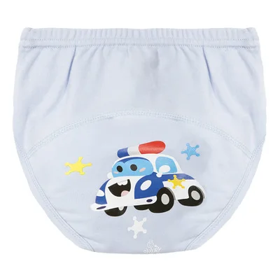 Spring and summer baby reusable diapers training pants gauze underwear baby learning pants diaper cloth diapers - Цвет: police car