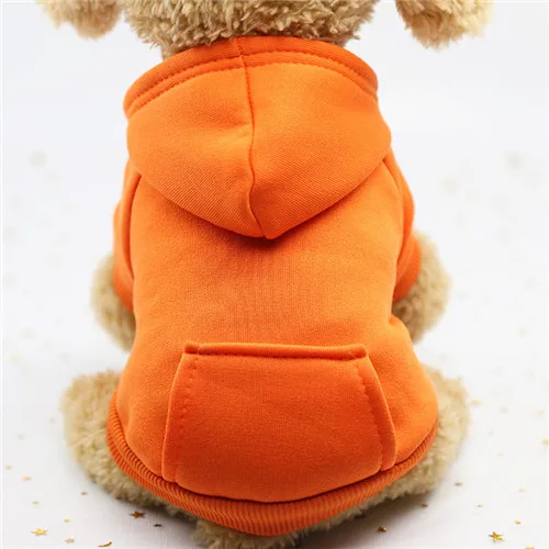 Зимняя одежда теплая, верхняя одежда для домашних животных собак Костюмы для малых и средних собак собаки чихуахуа заячьи ушки костюм для щенка куртка для питомца Бульдог - Цвет: Pocket Orange
