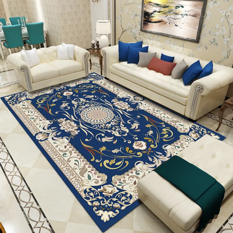 

European-style large carpet living room sofa tea table cushion bedroom full of modern simple and lovely minimalist home