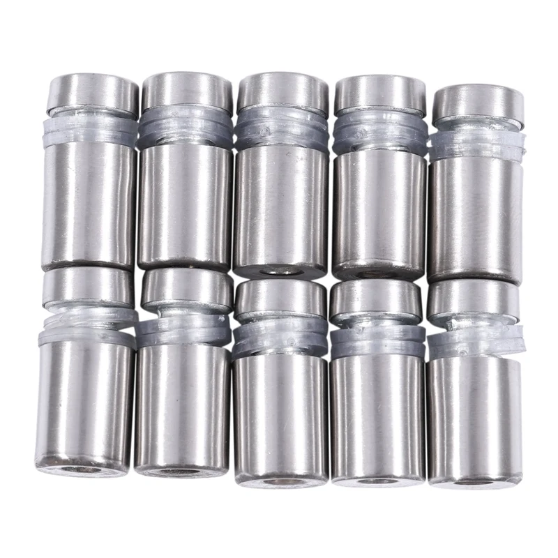 

New Stainless Steel Advertisement Screws Glass Standoff 12x20mm 10 Pcs