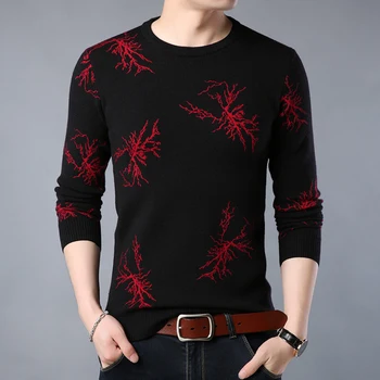 

Mens Knit Tops Sweater Pullover Basic O Neck Thick for Autumn Winter Print Fashion Casual BO24211228