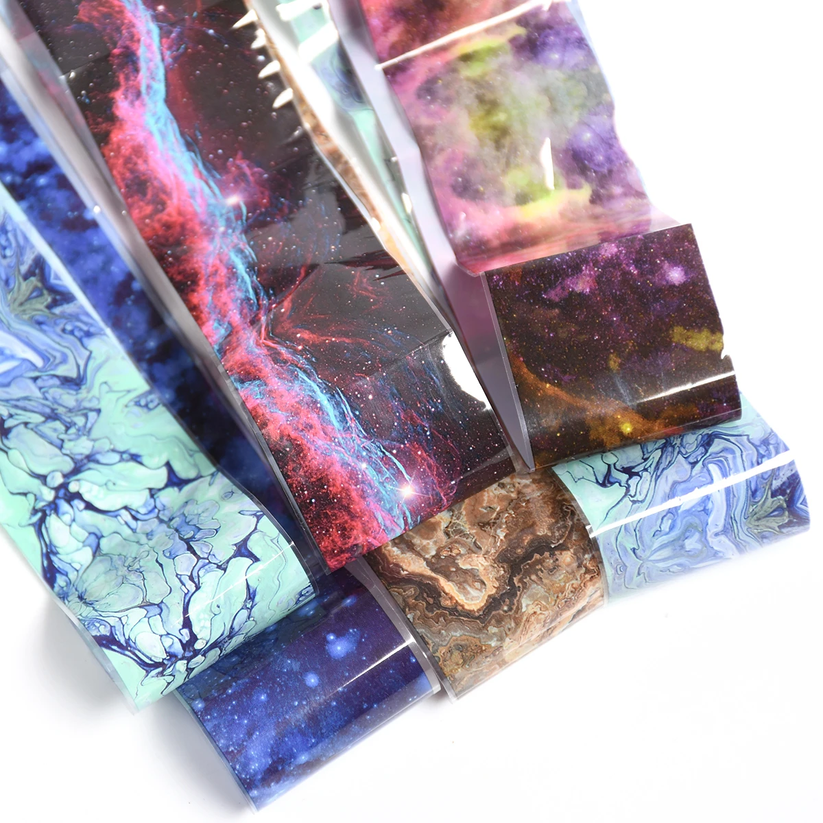 Online 4*50cm 3d Folie Nagel Aufkleber Wasser Transfer Aufkleber Nail art Dekoration Transfer Papier Regenbogen Himmel Stern Stil