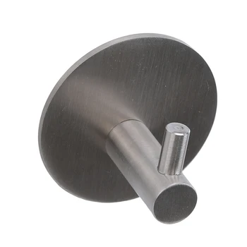 

Free Punch Hook Viscose Stainless Steel Slanted Round Hook Bathroom Kitchen Wall Holder Robe Coat Towel