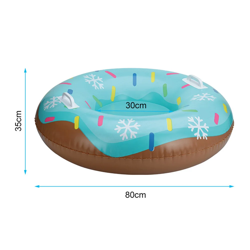 Утолщенные надувные сани снежные трубы износостойкие легкие зимние лыжные подушечки гибкие Детские пончики форма Спорт на открытом воздухе для взрослых