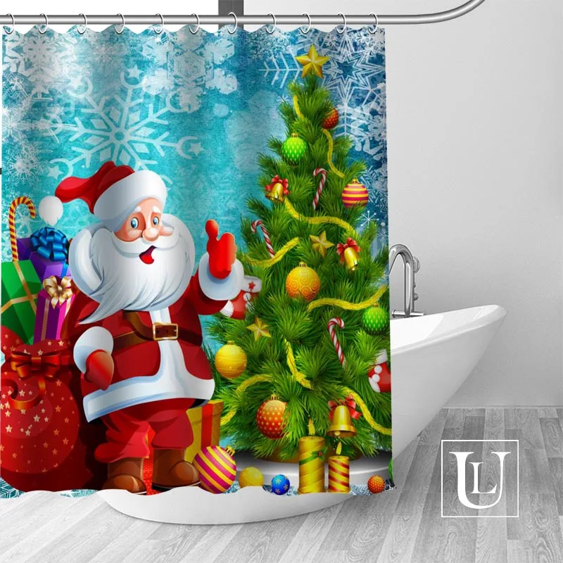 

Занавеска с надписью "merry christmas", тканевая Современная занавеска для душа, красивые занавески для ванной комнаты, декоративная водонепроницаемая ткань из полиэстера для ванной
