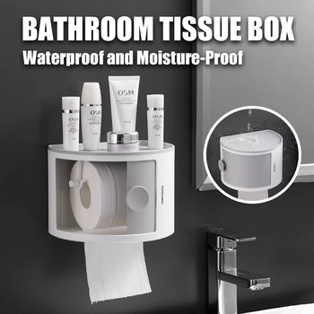 

Toilet cosmetics storage box household free punching net red explosion style creative bathroom waterproof paper tissue box