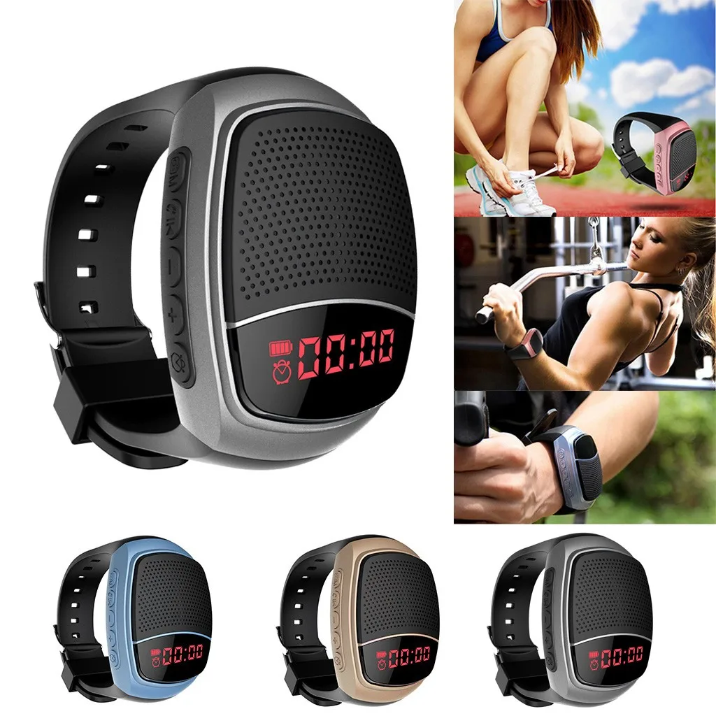 Ouhaobin умные часы Bluetooth динамик Секундомер Будильник Спортивные музыкальные часы Hands-free стерео музыкальный плеер 1120#2
