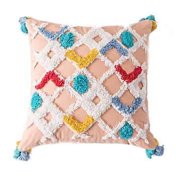 

Moroccan plush pillow cotton canvas sofa decorative cushion Shell