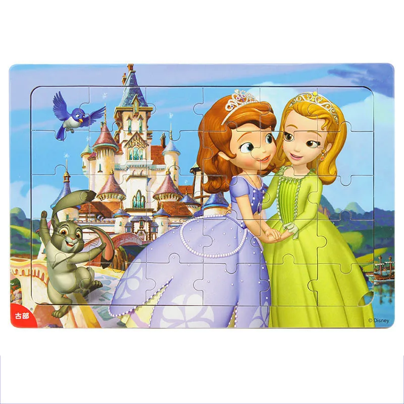 Disney's 30 Замороженная Принцесса Микки коробка деревянная мозаика раннего детского образования
