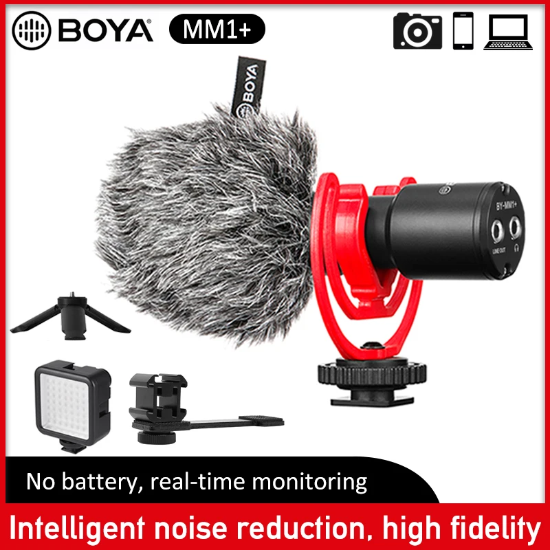 Конденсаторный микрофон BOYA для смартфона беспроводной iphone Android DSLR камеры Youtube