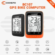 Coospo BC107 compteur vélo compteur GPS sans fil pour vélo, odomètre, compteur de vitesse, écran 2.4 pouces, bluetooth 5.0 ANT +, synchronisation étanche, Strava GPS + BDS