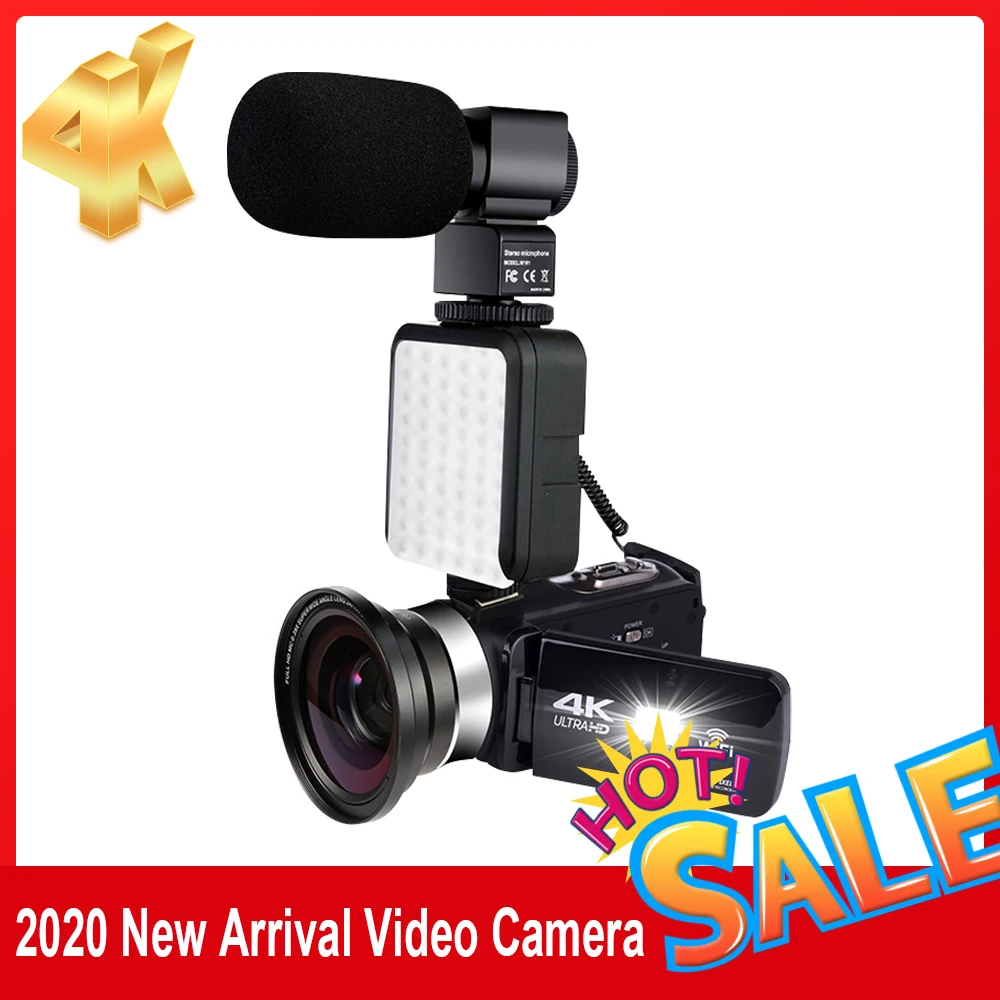Видеокамера KOMERY 4K 48 МП Vlogging для Youbute Handycam Wi Fi ночная съемка сенсорная видеокамера