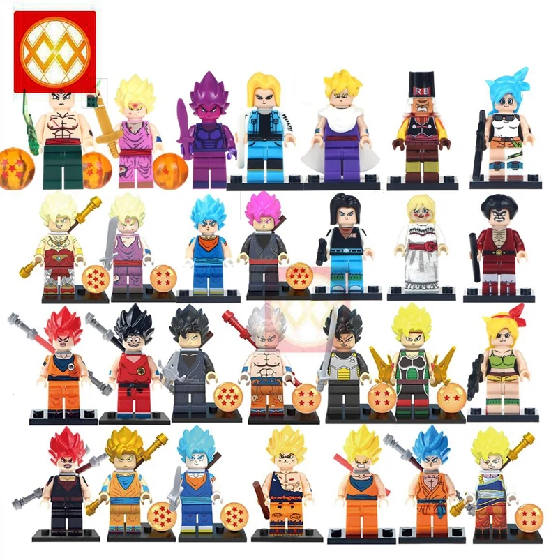 

Dragon Ball Z Super Saiyans Broly Vegeta Goku Gogeta Begeta Frieza Android 17 Building Blocks Toys for Children Juguetes Gift