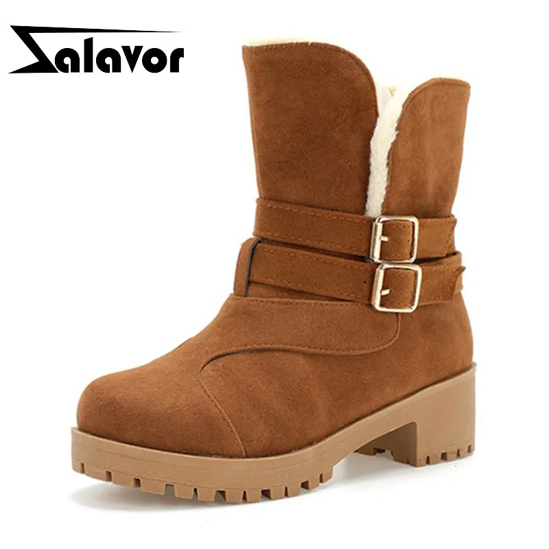 ZALAVOR Brand New Large Size 34-43 Warm Plush Winter Snow Boots Women Shoes Woman Comfortable Fashion | Обувь