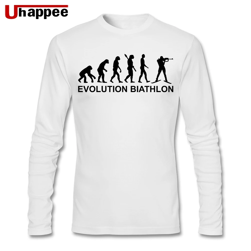 Хип хоп Evolution Biathlon футболка для мужчин горячая распродажа мужская повседневная футболка с длинным рукавом осень хлопок плюс размер праймер рубашка