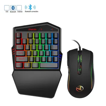 

Keyboard Bluetooth Wireless Version 4.2 Gaming Mini Tablet Keyboard Comes with Throne Mouse Set for Mobile PC PUBG Accessories